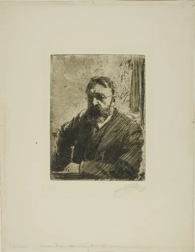 Hugo Tigerschiöld by Anders Zorn, print, 1909