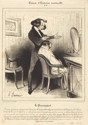 Le Perroquet by Honoré Daumier, print, 1838