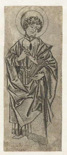 Heilige Bartholomeus by Monogrammist IA, print, 1480-1500