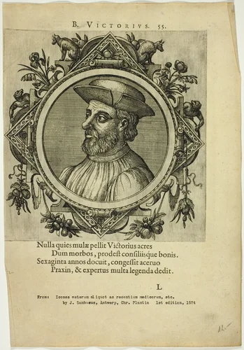 Portrait of B. Victorius by Unknown Artist, print, 1574