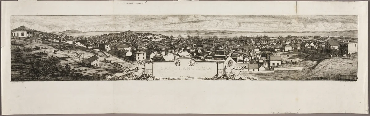 San Francisco by Charles Meryon, print, 1855-1856