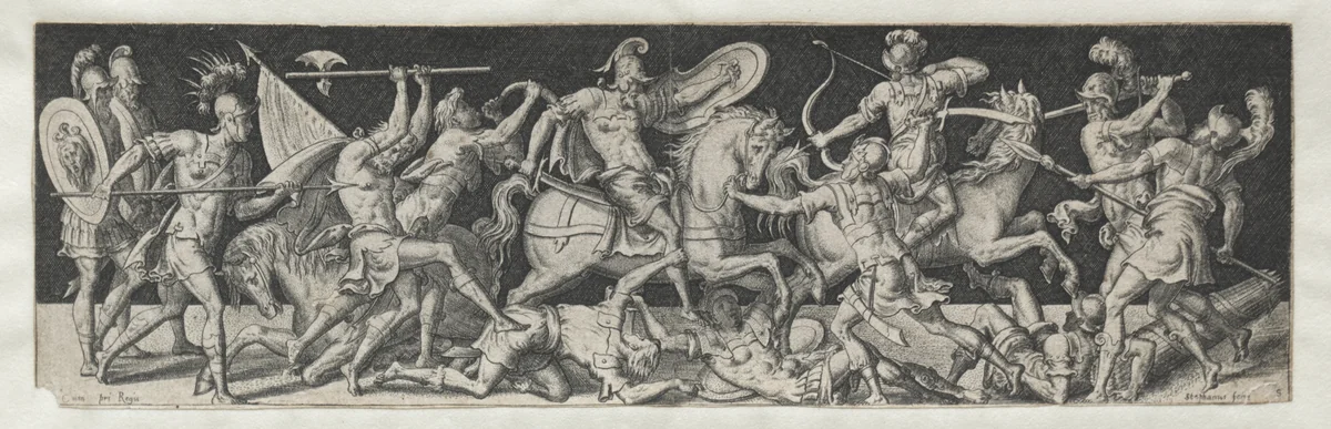 Combats and Triumphs No. 12 by Etienne Delaune, print, 1550-1572