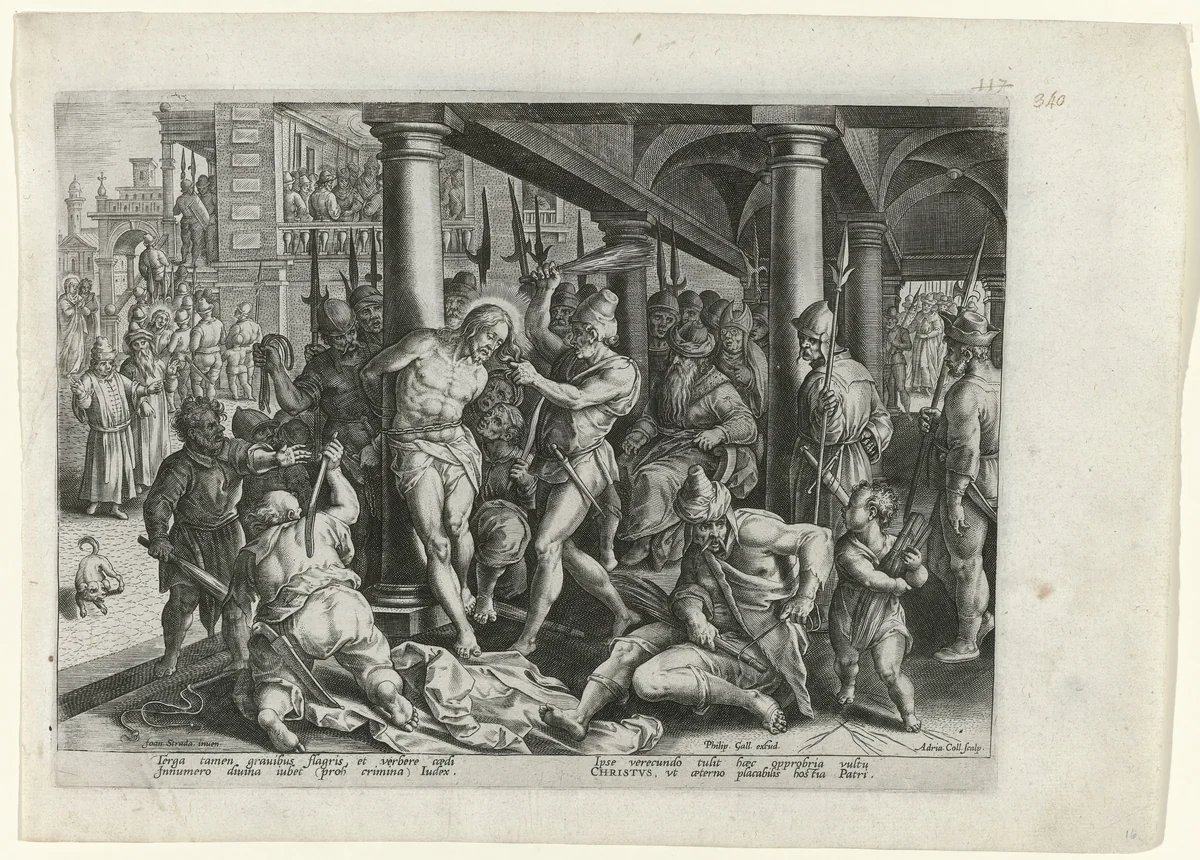 Geseling van Christus by Unknown, print, 1585-1586