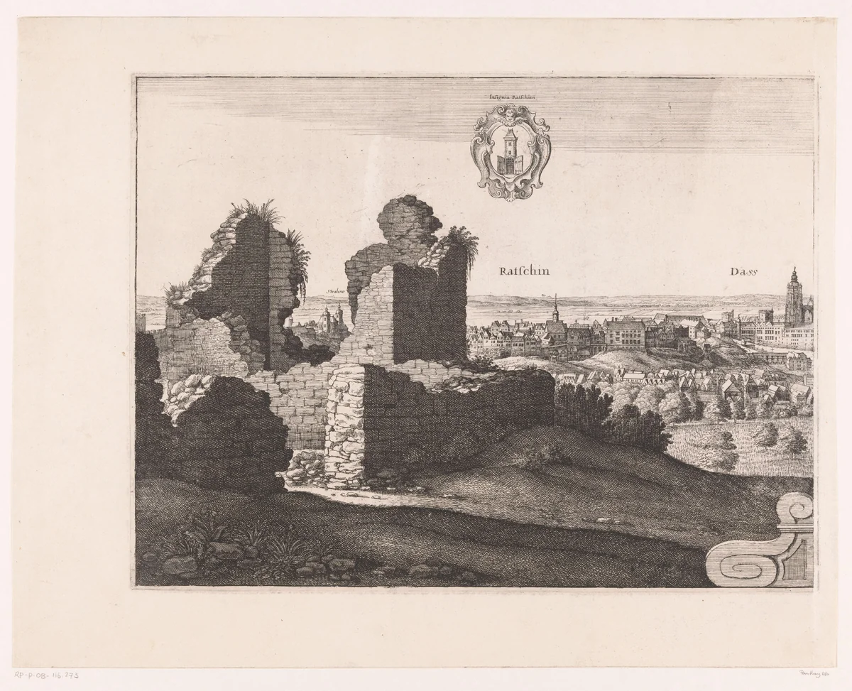 Gezicht op Praag (linkerdeel) by Wenceslaus Hollar, print, 1649