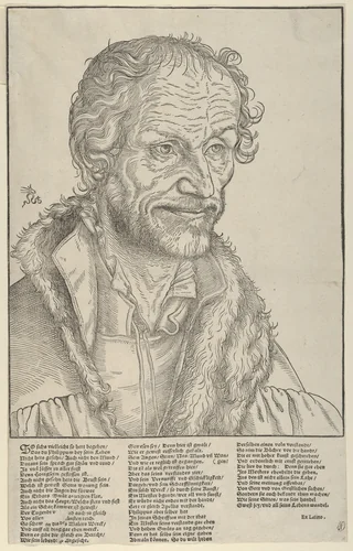 Philip Melanchthon, Bust to the Right by Lucas Cranach the Younger, print, 1472-1553