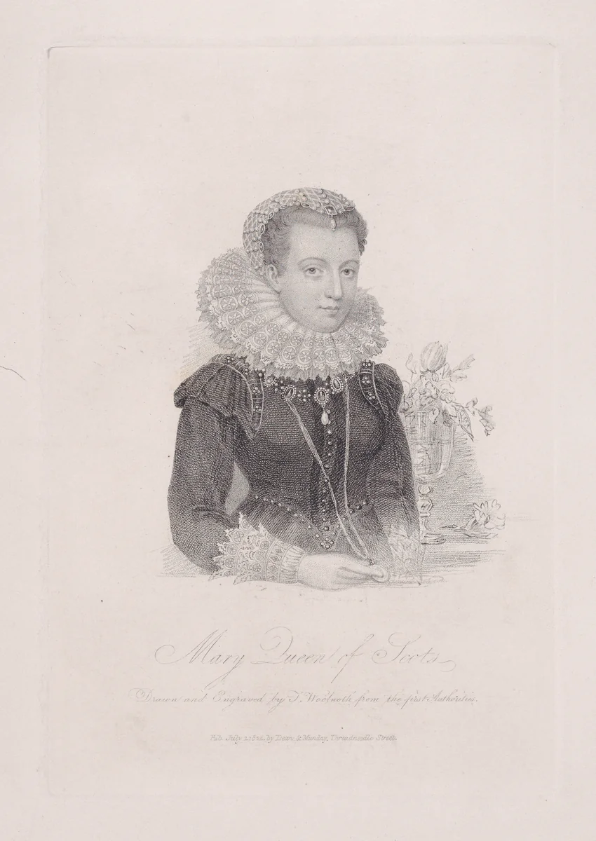Mary, Queen of Scots by Thomas Woolnoth, print, 1824