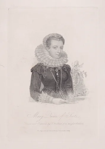 Mary, Queen of Scots by Thomas Woolnoth, print, 1824