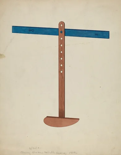Shaker Lamp Stand by American 20th Century, index of american design, 1941