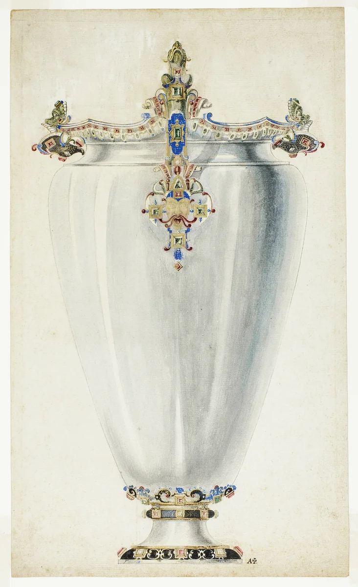 Monumental Jewelled Vase by Giuseppe Grisoni, painting, 1719-1769