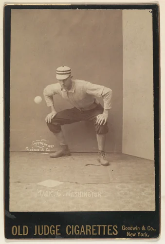 Mack, Catcher, Washington, from the series Old Judge Cigarettes by Goodwin & Company, photograph, 1887