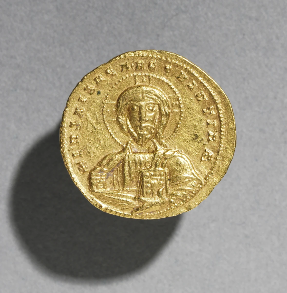 Nomisma with Nicephorus II Phocas (obverse) by Unknown, metalwork, 963-969