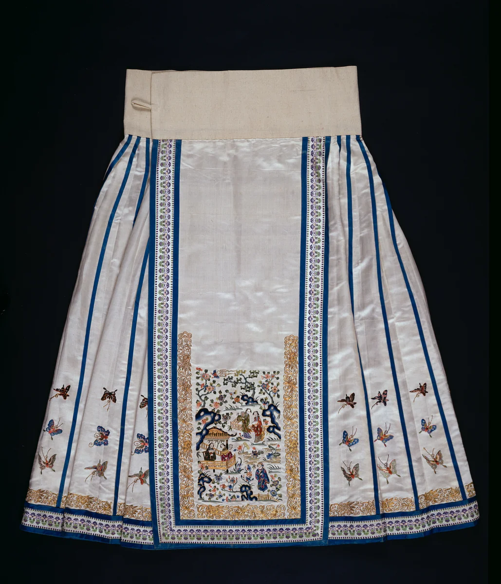 Woman's Qun (Semiformal Domestic Skirt) by Han-Chinese, textile, 1870-1890