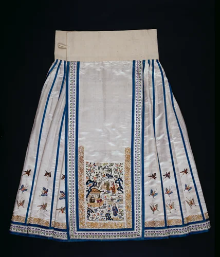 Woman's Qun (Semiformal Domestic Skirt) by Han-Chinese, textile, 1870-1890