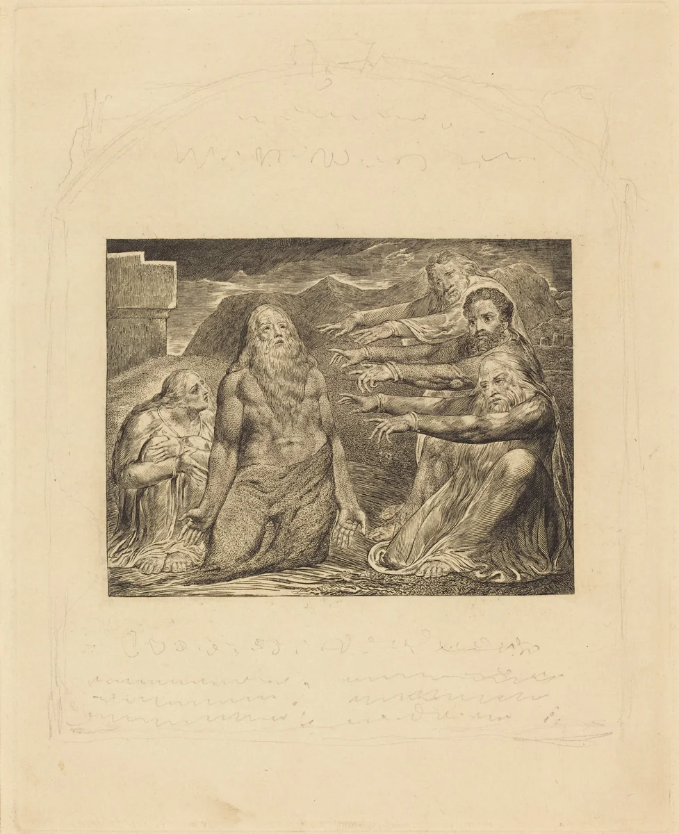Job Rebuked by His Friends by William Blake, portfolio, 1825