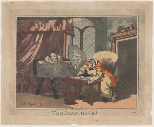 The Dead Alive! by Thomas Rowlandson, print, 1795