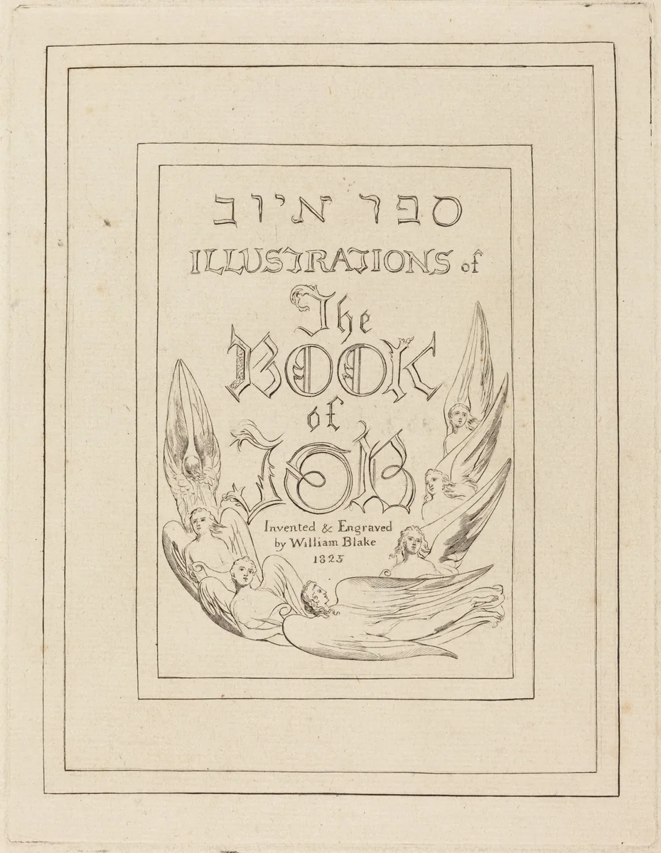 Title-Page of the Engraved Illustrations to the Book of Job by William Blake, print, 1825