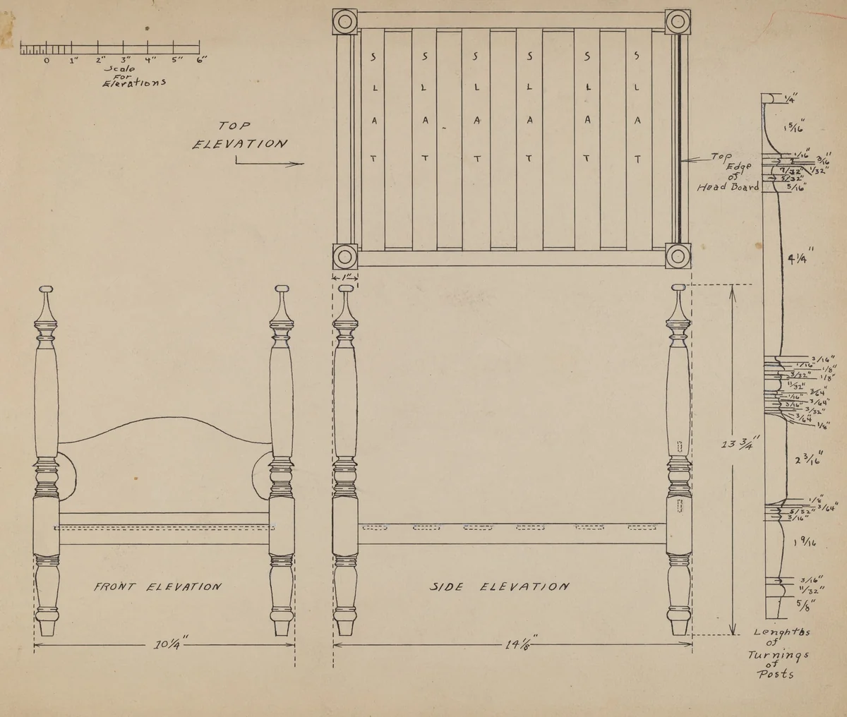 Doll Bed by American 20th Century, index of american design, 1935-1942