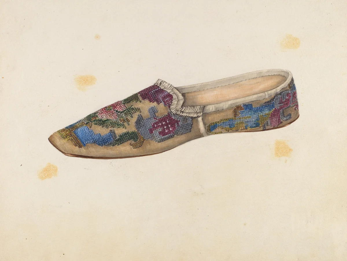 Woman's Slipper by Virginia Berge, index of american design, 1941