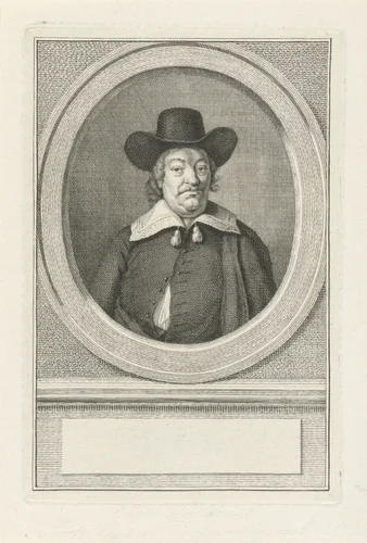 Portret van Willem Carel Hartsinck by Jacob Houbraken, print, 1749-1780