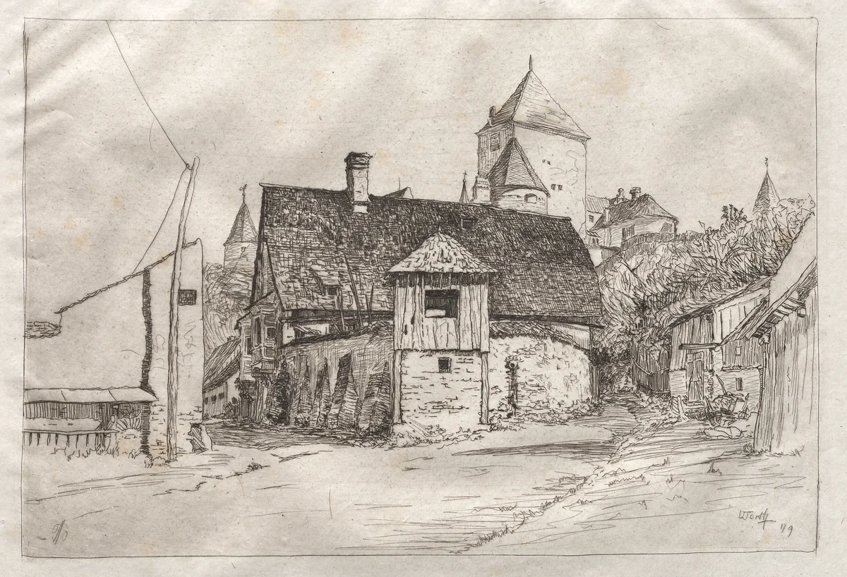 Worth: A Lane by Otto H. Bacher, print, 1879