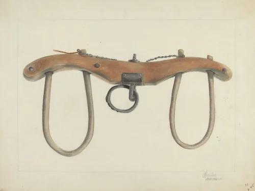 Oxen Yoke by Cornelius Frazier, index of american design, 1936