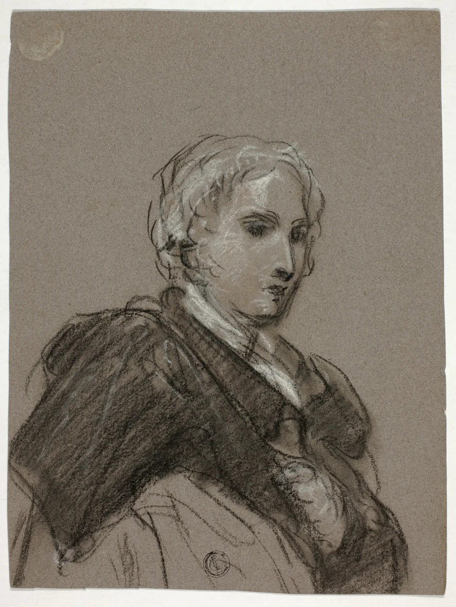 Bust of a Woman (recto); Draped Figure, Three-Quarter Length (verso) by Thomas Barker or Thomas Jones Barker, drawing, 1785-1795