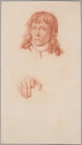 Self-Portrait by John Flaxman, drawing, 1775-1789