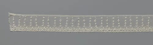 Strook naaldkant met rijen takjes en boogjeslijnen by anonymous, other, 1790-1799