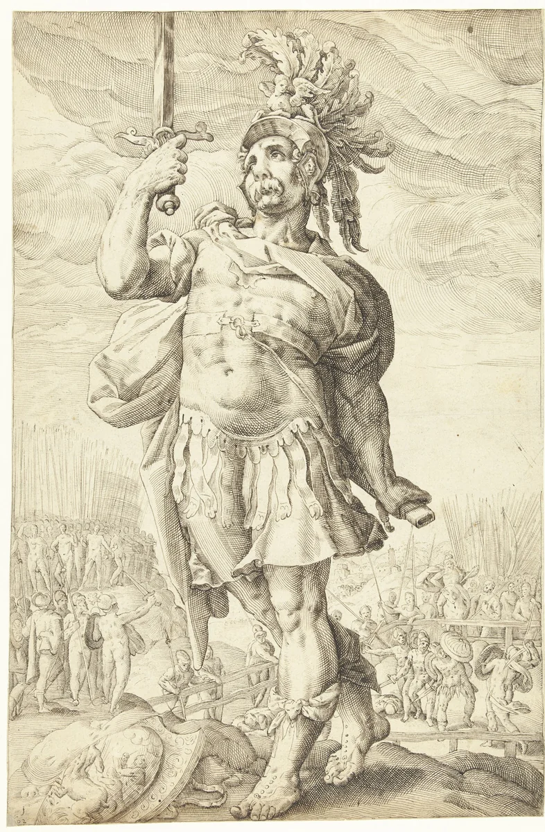 Publius Horatius by Lucas van Haelwech, drawing, 1602