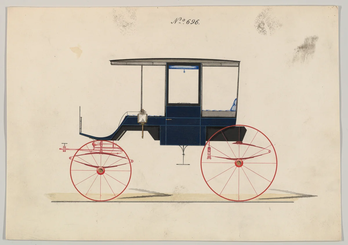 Rockaway #696 by Brewster & Co., drawing, 1865