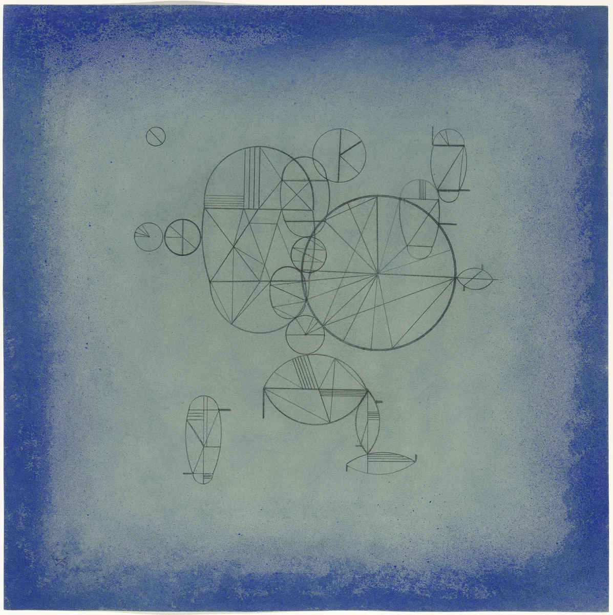 Round Poetry (Runde Dichtung) by Wassily Kandinsky, drawing, 1933