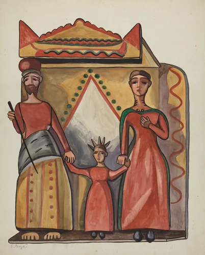 Bulto - Holy Family by E. Boyd, index of american design, 1935-1942