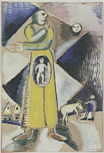 Maternity by Marc Chagall, drawing, 1912