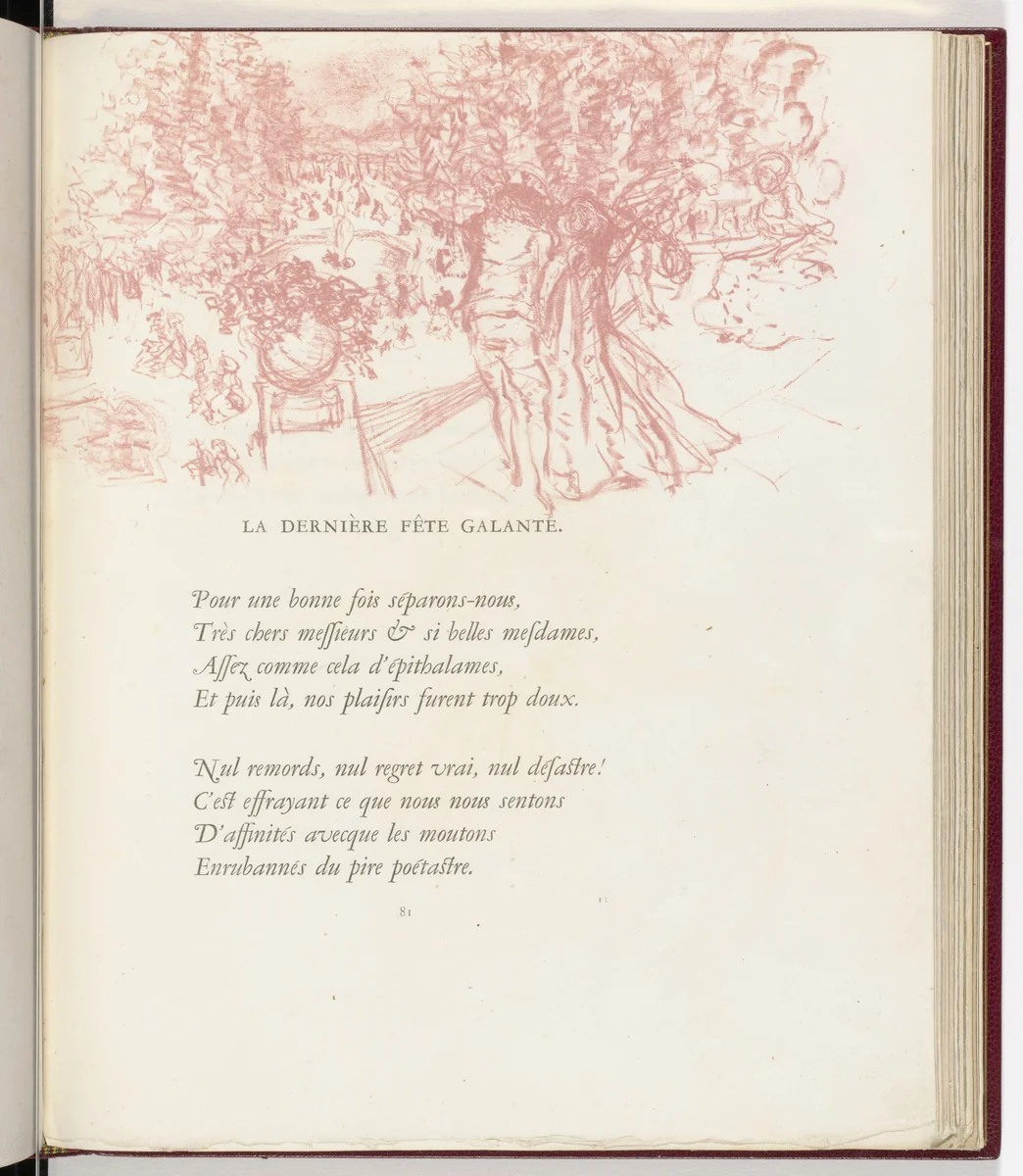 In-text plate (page 81) from Parallèlement (In Parallel) by Pierre Bonnard, illustrated book, 1900