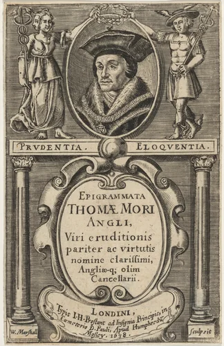 Sir Thomas More, Epigrammata by William Marshall, print, 1638