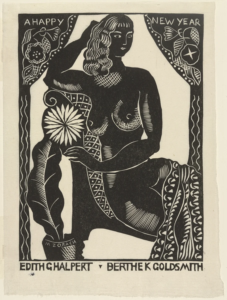A Happy New Year by Marguerite Zorach, print, 1926