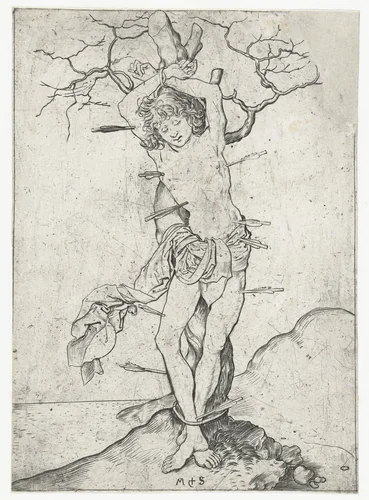Heilige Sebastiaan by Unknown, print, 1470-1491