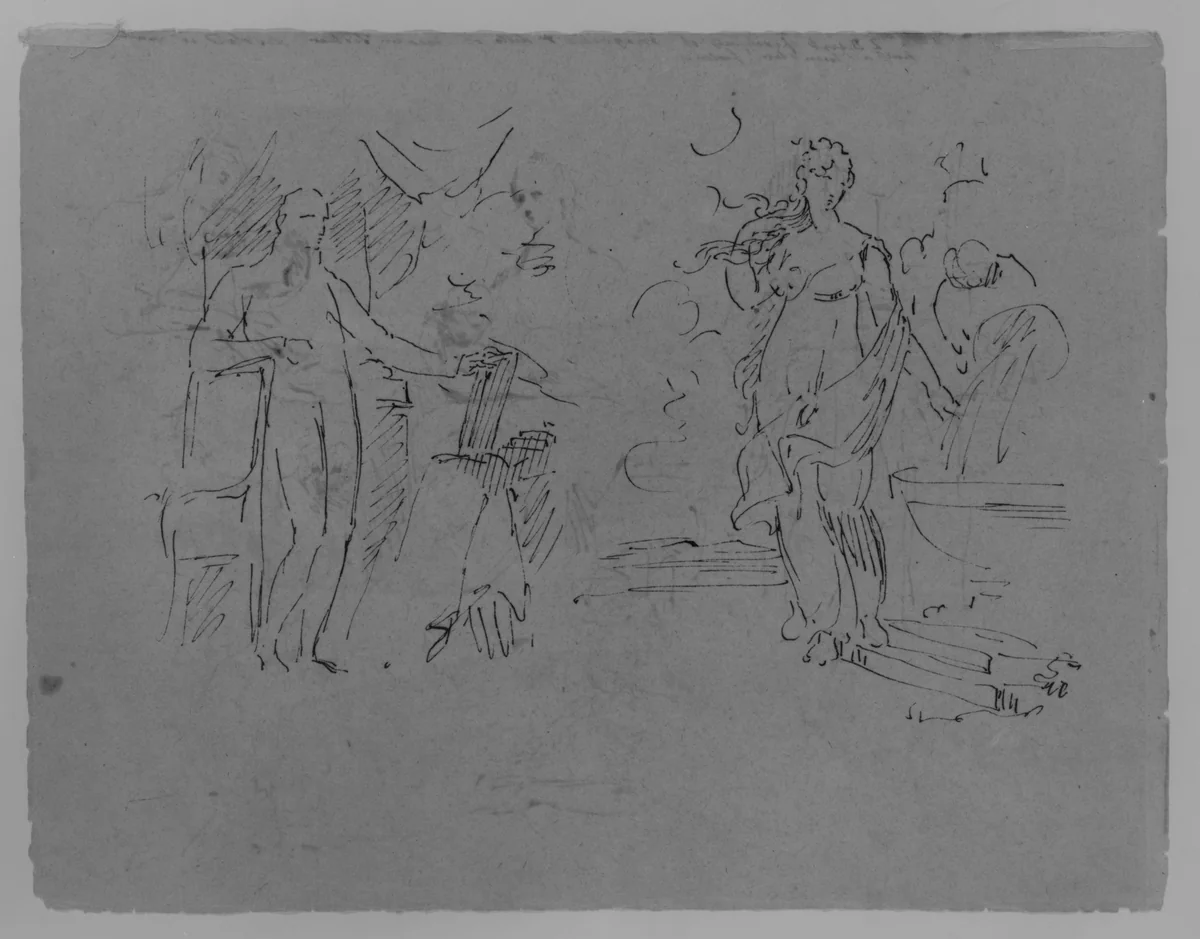 (From Sketchbook) by Thomas Sully, artwork, 1810-1820