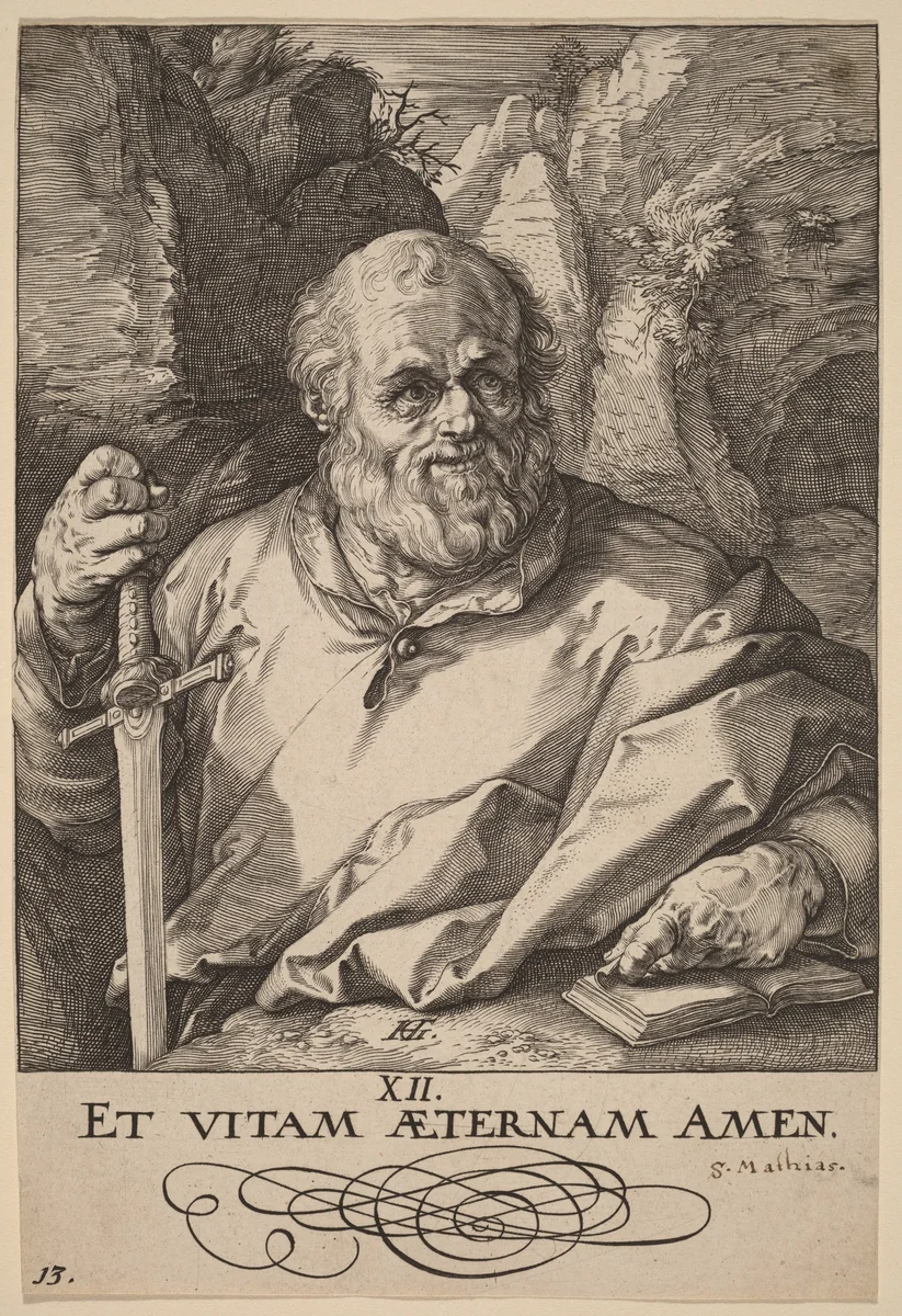 Saint Matthias by Hendrick Goltzius, print, 1589
