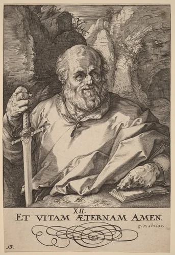 Saint Matthias by Hendrick Goltzius, print, 1589