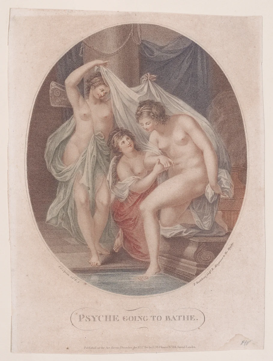 Psyche Going to Bathe by Francesco Bartolozzi, print, 1786
