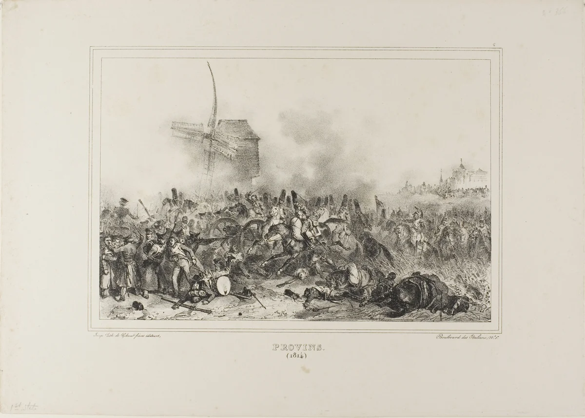 Provins 1814 by Denis Auguste Marie Raffet, print, 1833