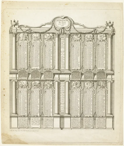 Almanach of the Gods for the Year 1768 by Gabriel Jacques de Saint-Aubin, print, 1768
