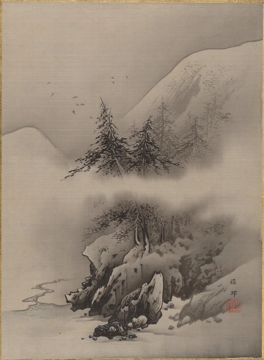Snow Landscape by Hashimoto Gahō, painting, 1885-1889