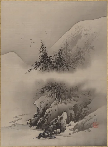 Snow Landscape by Hashimoto Gahō, painting, 1885-1889