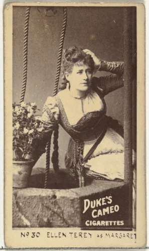 Card Number 30, Ellen Terey as Margaret, from the Actors and Actresses series (N145-4) issued by Duke Sons & Co. to promote Cameo Cigarettes by W. Duke, Sons & Co., photograph, 1880-1889