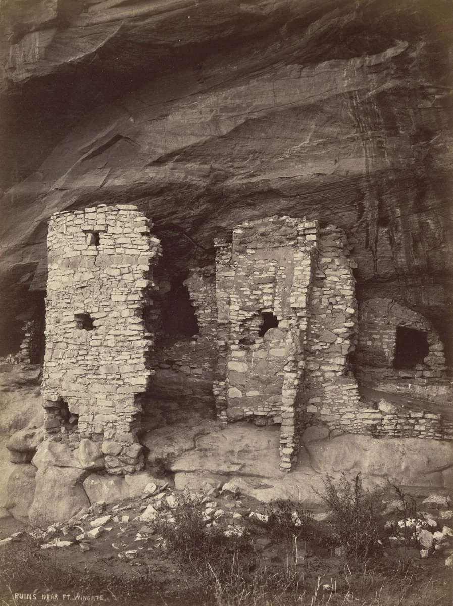 Cliff Ruins near Fort Wingate, New Mexico by John Hillers, photograph, 1875