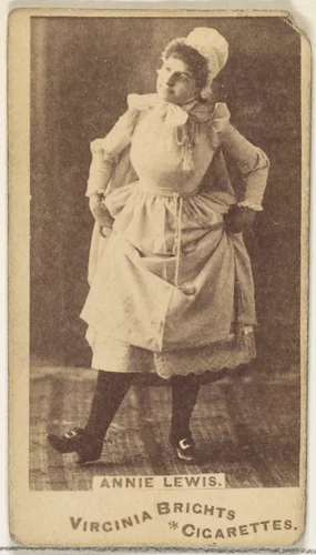 Annie Lewis, from the Actors and Actresses series (N45, Type 1) for Virginia Brights Cigarettes by Allen & Ginter, photograph, 1885-1891