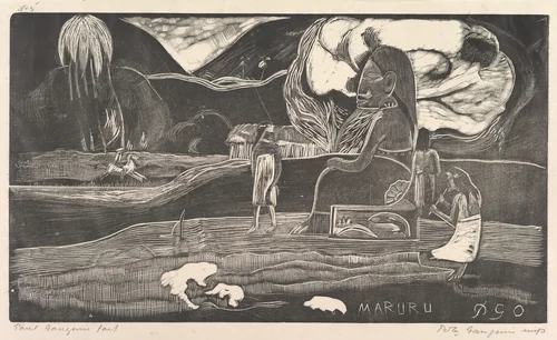 Maruru by Paul Gauguin, print, 1893-1894