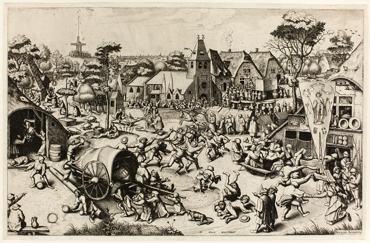 The Kermis of Saint George by Joannes van Doetecum, print, 1554-1564